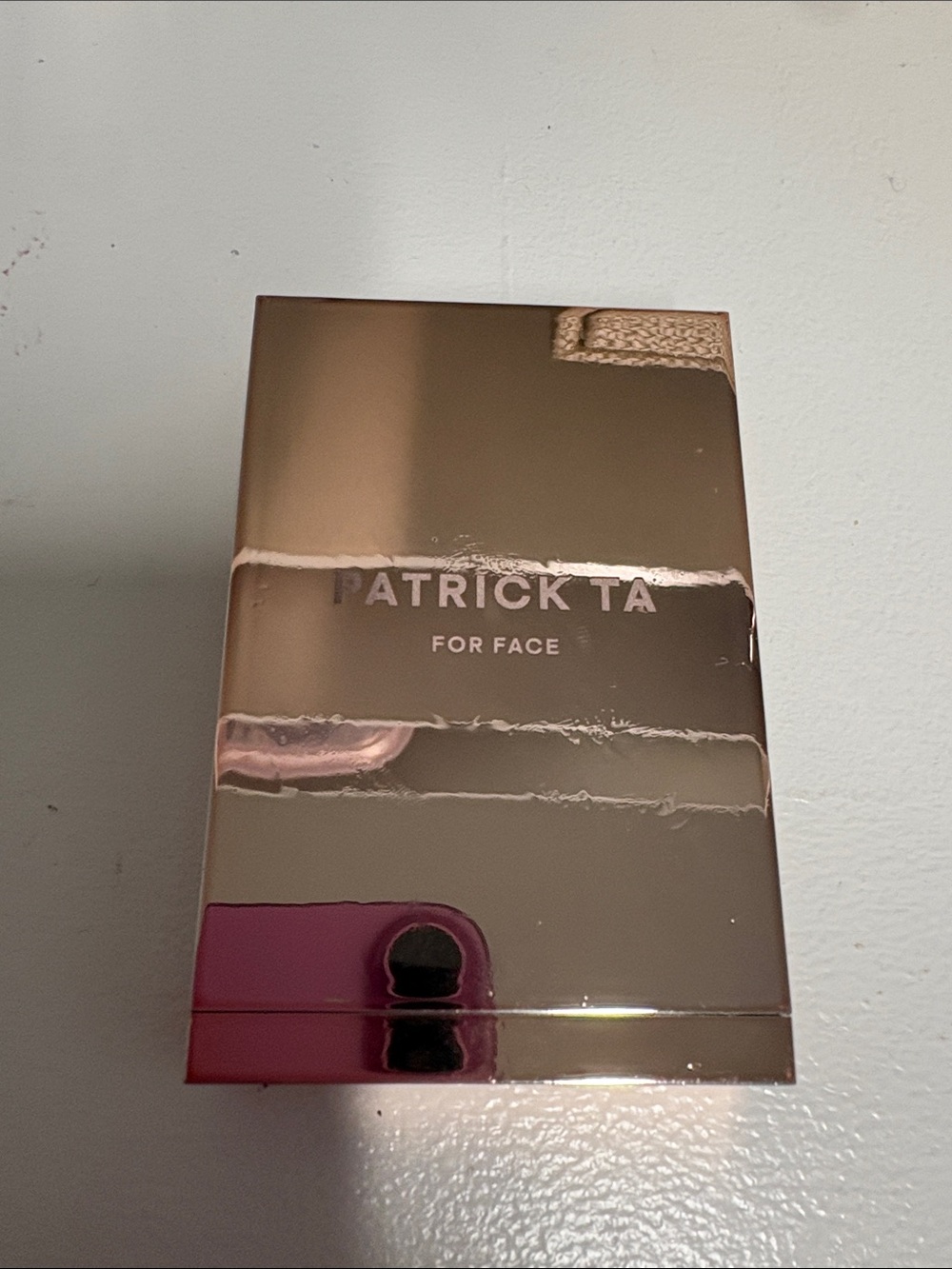 Patrick Ta Reflective Rose Gold Compact with Pink Accent